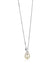Sterling Silver Necklace with Pear Shaped Pearl and Cubic Zirconias